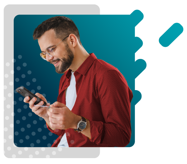 Comtech's Cyber Risk Audit - man checks his data on iphone